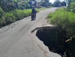 Jalan Utama Dalam Kota Ruteng Nyaris Putus