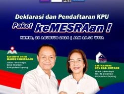 Dapat Koalisi Besar, Besok Paslon keMESRAan Dikawal Ribuan Orang Mendaftar ke KPU Kabupaten Kupang